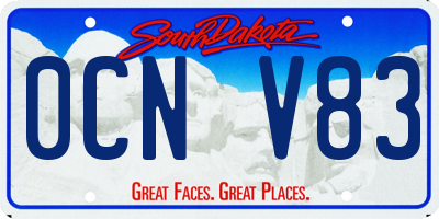 SD license plate 0CNV83