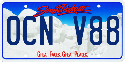 SD license plate 0CNV88