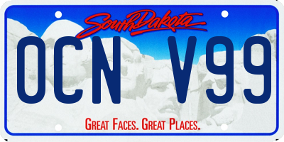 SD license plate 0CNV99