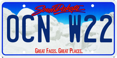 SD license plate 0CNW22
