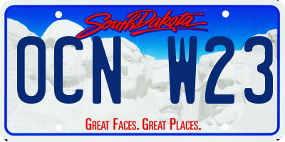 SD license plate 0CNW23