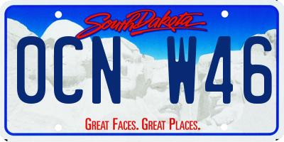 SD license plate 0CNW46