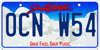 SD license plate 0CNW54