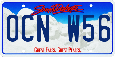 SD license plate 0CNW56