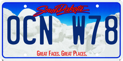 SD license plate 0CNW78