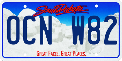 SD license plate 0CNW82