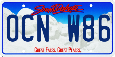 SD license plate 0CNW86