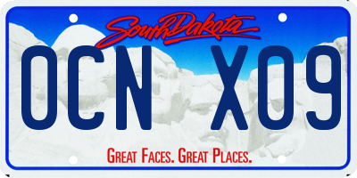 SD license plate 0CNX09