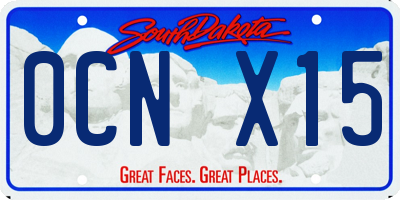 SD license plate 0CNX15