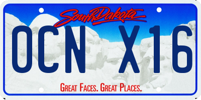 SD license plate 0CNX16
