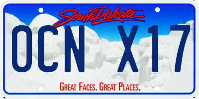 SD license plate 0CNX17
