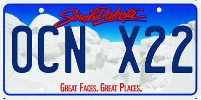 SD license plate 0CNX22