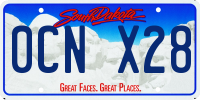 SD license plate 0CNX28