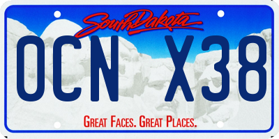 SD license plate 0CNX38