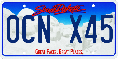 SD license plate 0CNX45
