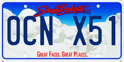 SD license plate 0CNX51