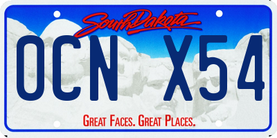 SD license plate 0CNX54