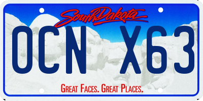 SD license plate 0CNX63