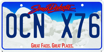 SD license plate 0CNX76