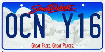 SD license plate 0CNY16