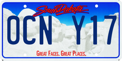SD license plate 0CNY17