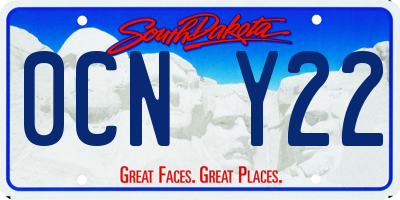 SD license plate 0CNY22