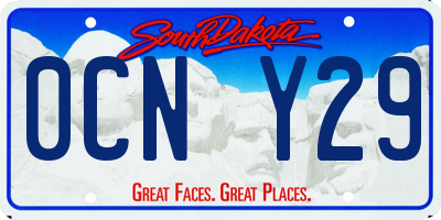 SD license plate 0CNY29