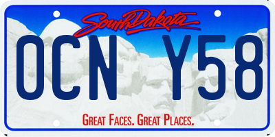 SD license plate 0CNY58