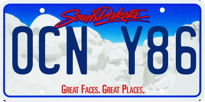 SD license plate 0CNY86