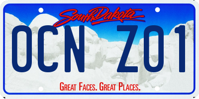 SD license plate 0CNZ01