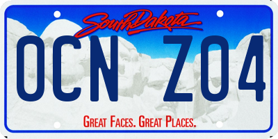 SD license plate 0CNZ04