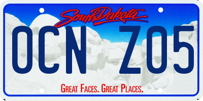 SD license plate 0CNZ05