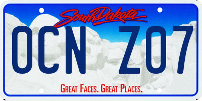 SD license plate 0CNZ07