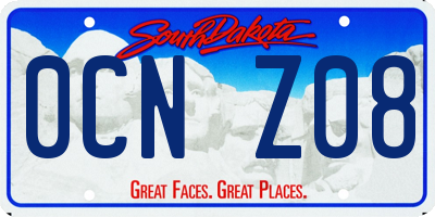 SD license plate 0CNZ08