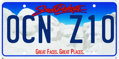 SD license plate 0CNZ10