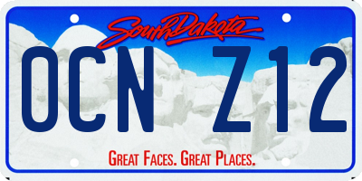 SD license plate 0CNZ12