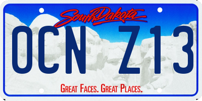 SD license plate 0CNZ13