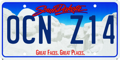 SD license plate 0CNZ14