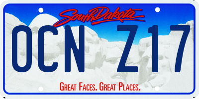 SD license plate 0CNZ17