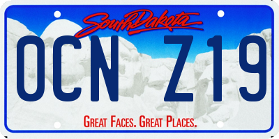 SD license plate 0CNZ19