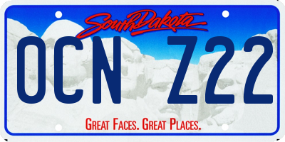 SD license plate 0CNZ22