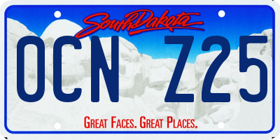 SD license plate 0CNZ25