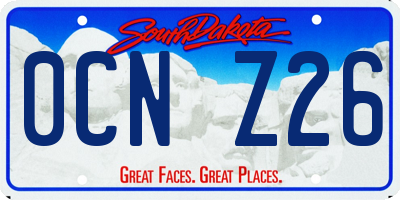 SD license plate 0CNZ26