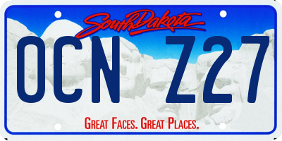 SD license plate 0CNZ27