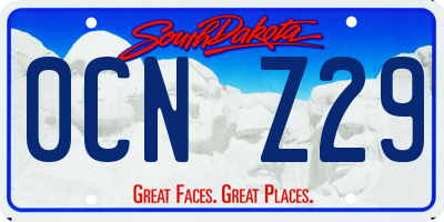 SD license plate 0CNZ29