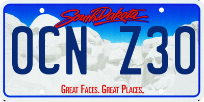 SD license plate 0CNZ30