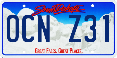 SD license plate 0CNZ31