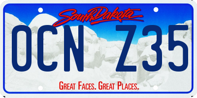 SD license plate 0CNZ35