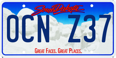 SD license plate 0CNZ37