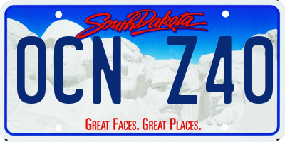SD license plate 0CNZ40